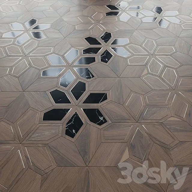 Parquet Foglie d'Oro. Azalea 3DModel