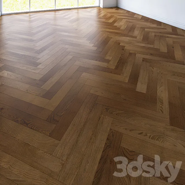 Parquet-herringbone. 3 types 3D Model