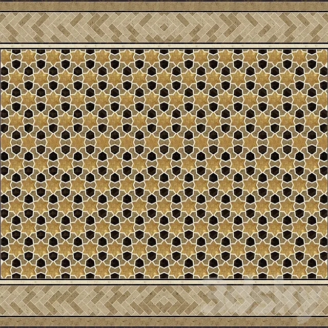 Parquet in oriental style 3D Model