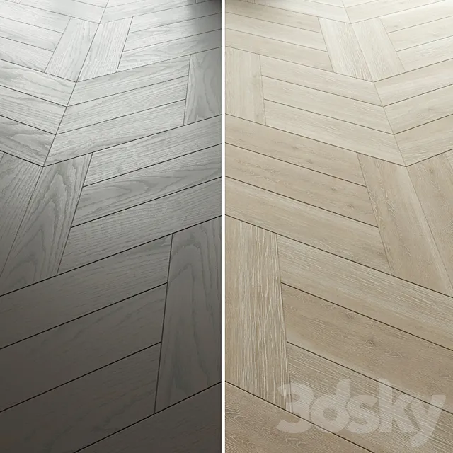 Parquet Luciano Zonta Chevron 3D Model