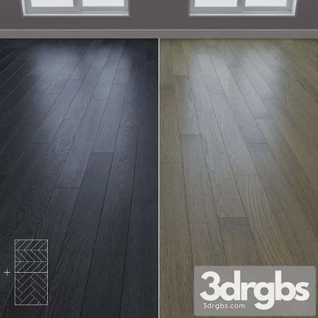 Parquet oak 2 types layout christmas tree chevron and linear setduo27 3D Model Free