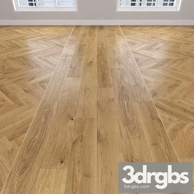 Parquet Oak 3 Types Herringbone Linear Chevron 2 3D Model Free