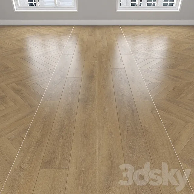 Parquet Oak 3 types: herringbone linear chevron. Free Download