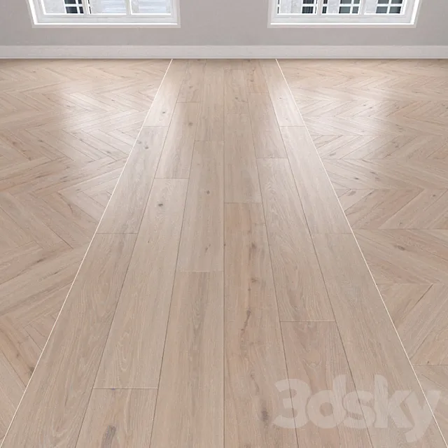 Parquet Oak 3 types: herringbone linear chevron. Free Download