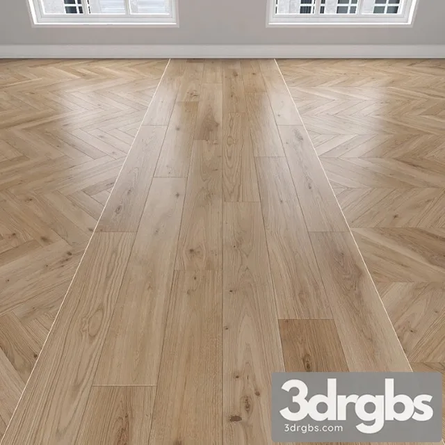 Parquet Oak 3 Types Herringbone Linear Chevron 74 3D Model Free