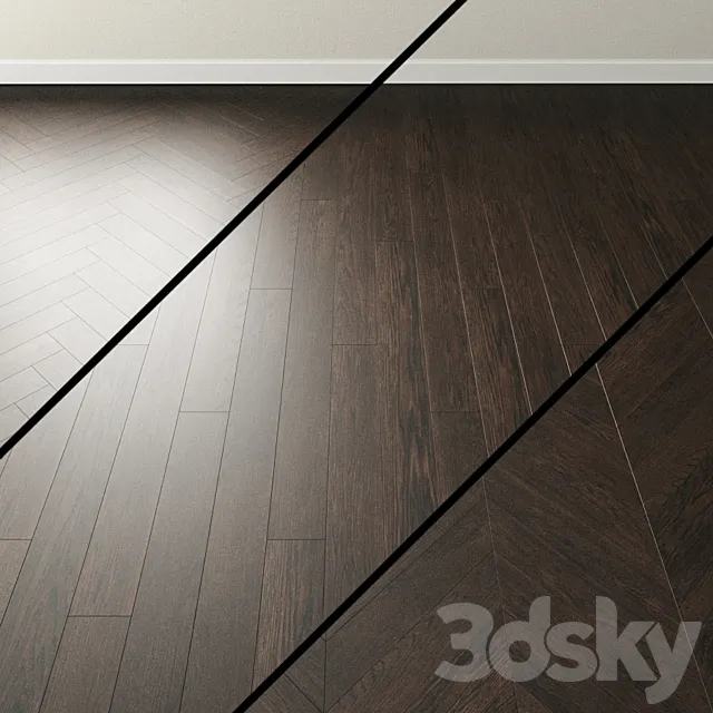 Parquet Oak Coswick. Inspire COAL dark 3D Model
