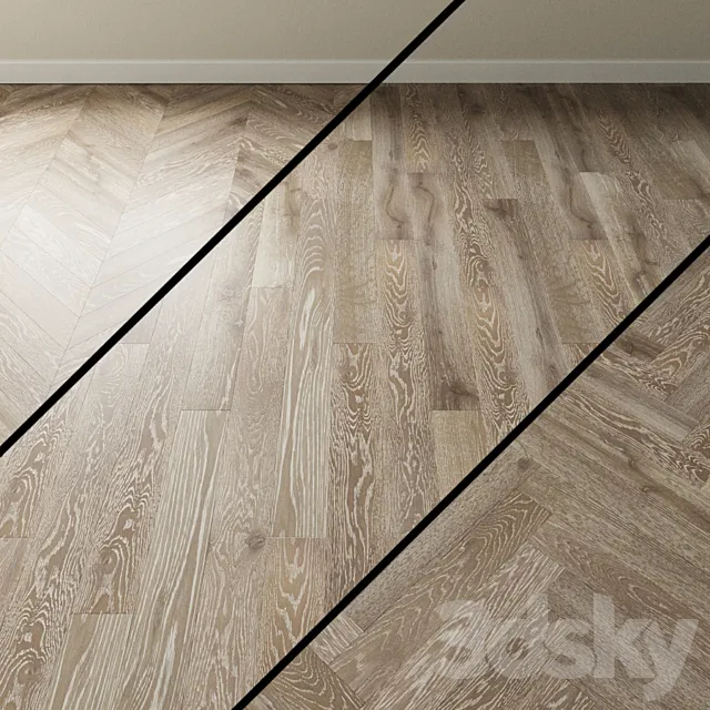 Parquet oak Coswick. Inspire GRAY CASHMERE gray 3D Model