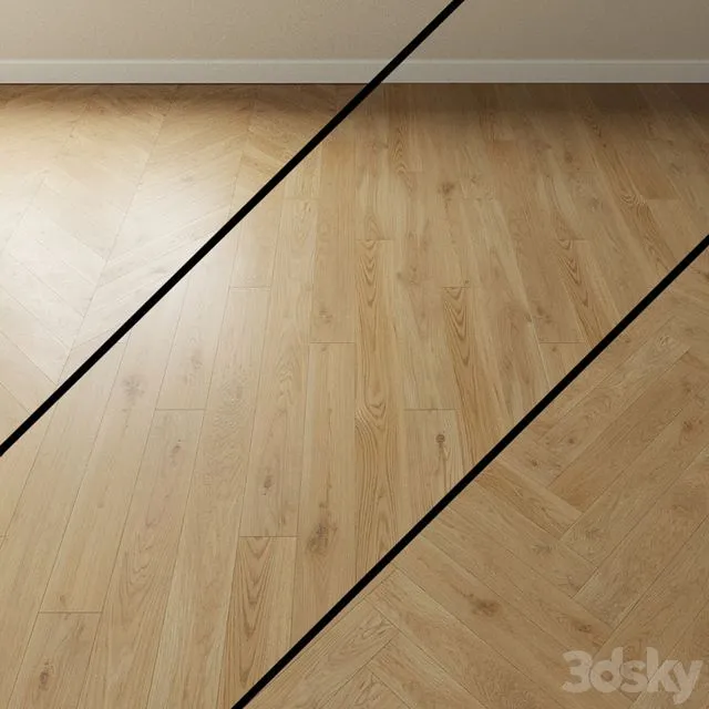 Parquet oak Coswick. Inspire PASTEL bleached 3D Model