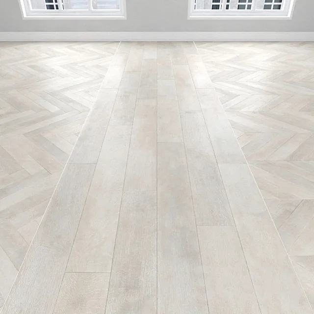 Parquet Oak is rocky 3 kinds: herringbone linear chevron. 3D Model