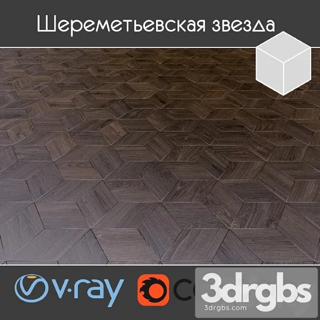 Parquet Sheremetyevskaya Star 1 3 3D Model Free