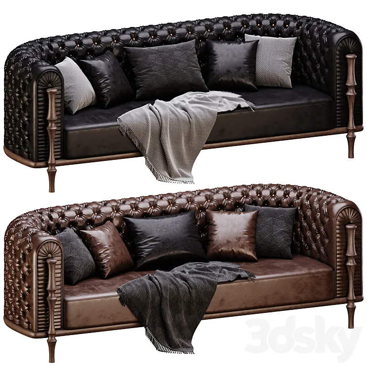 PARSAHOME Esfahan Chesterfield Sofa Modern 3D Model Free