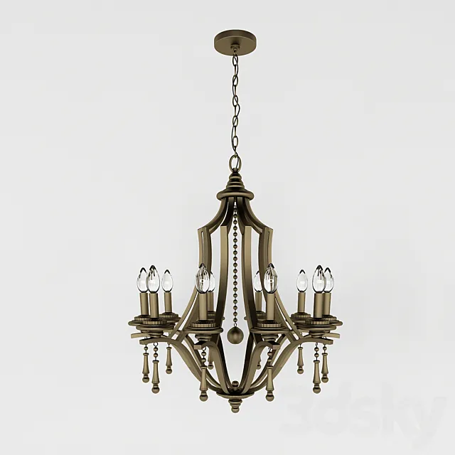 “Parson” Large Foyer Chandelier 3D Model