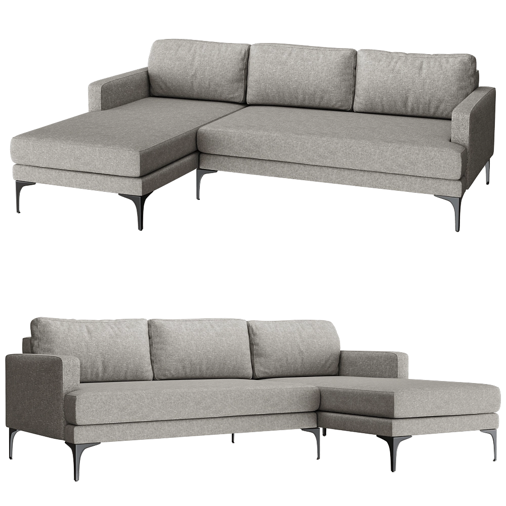 Partisan - Sofa Fisht Corner 3D Model
