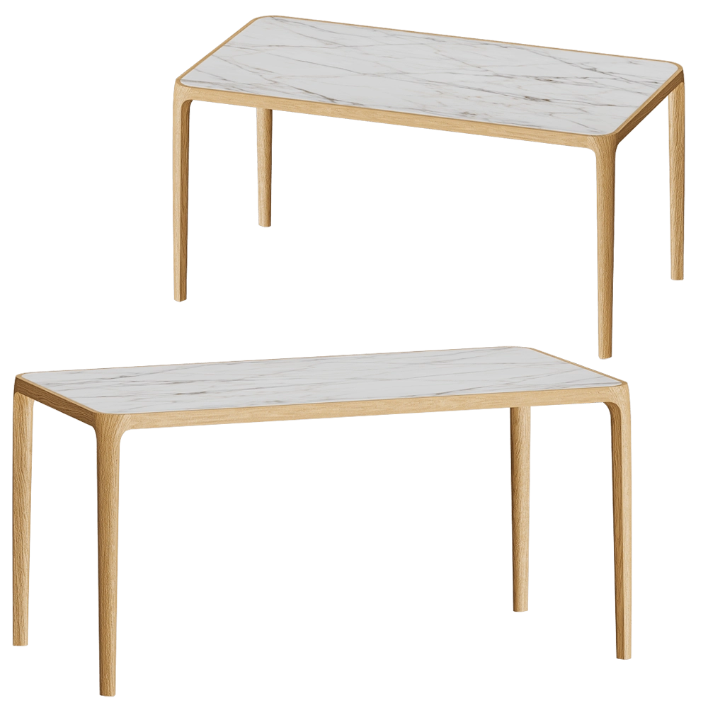 Partisan - Table with porcelain stoneware Kasauri 3D Model