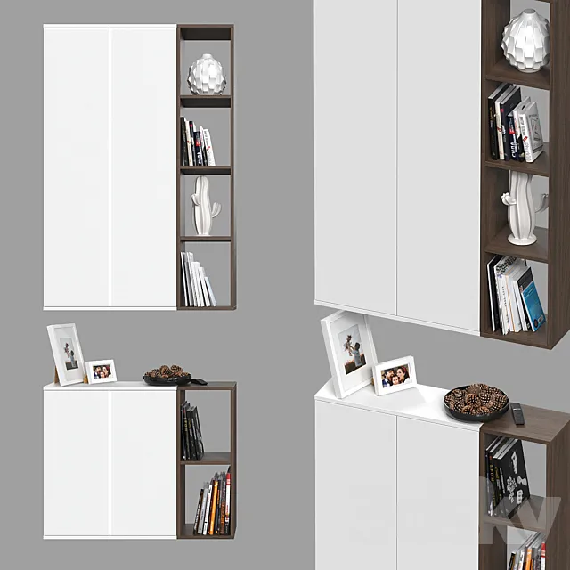 Partition shelf 054. 3D Model