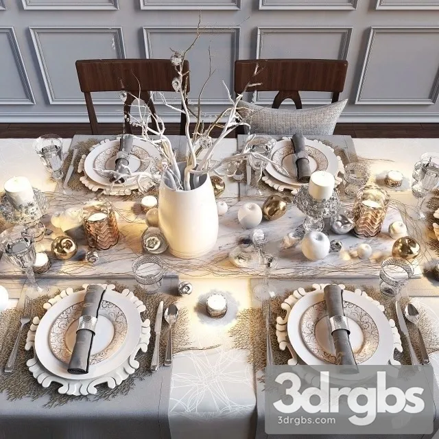 Party Decoration Dishes 3D Model Free
