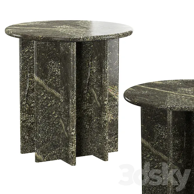 PASAR ROUND GREEN MARBLE SIDE TABLE Free Download