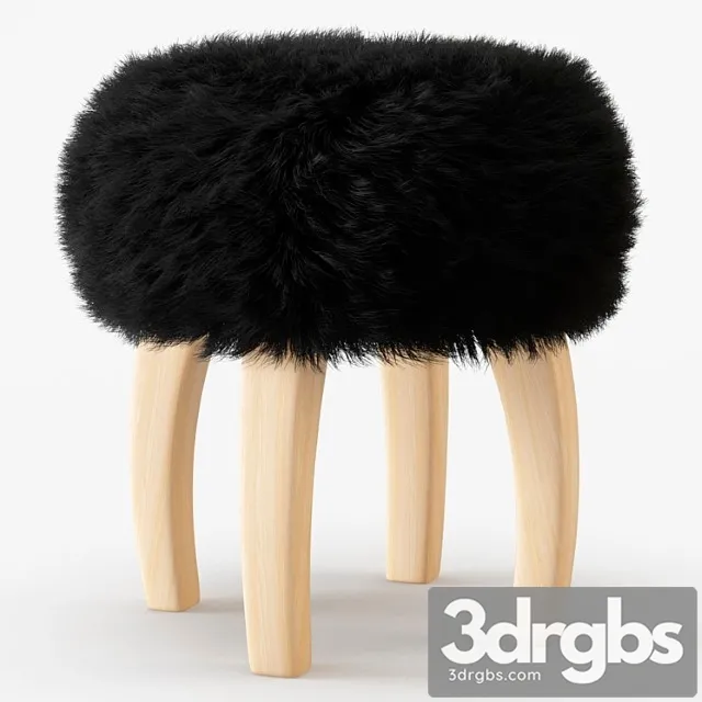 Patagonia sheepskin stool 2 3D Model Free