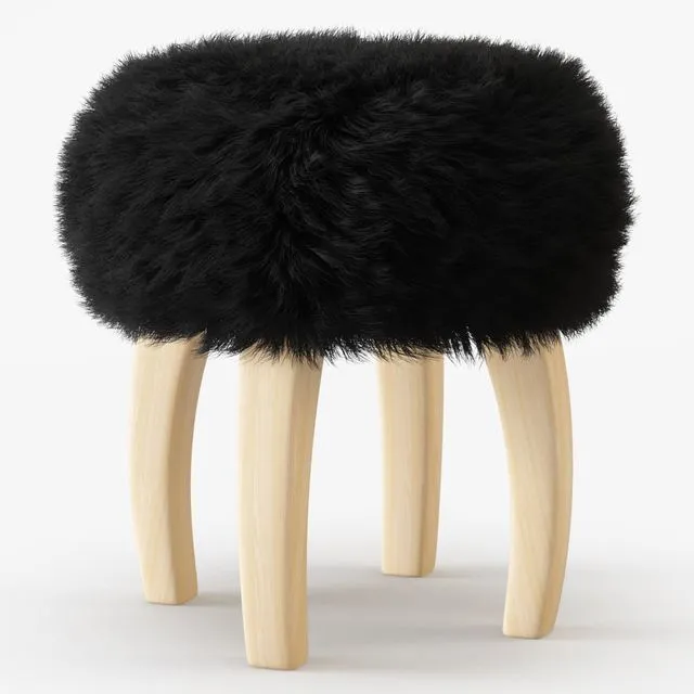 Patagonia Sheepskin Stool 3D Model