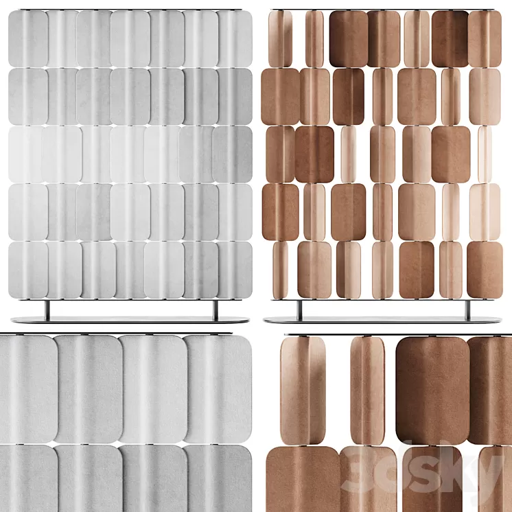 Patch PA 1215 Self Standing Acoustic Divider by True Design / Acoustic Divider 3D Model Free