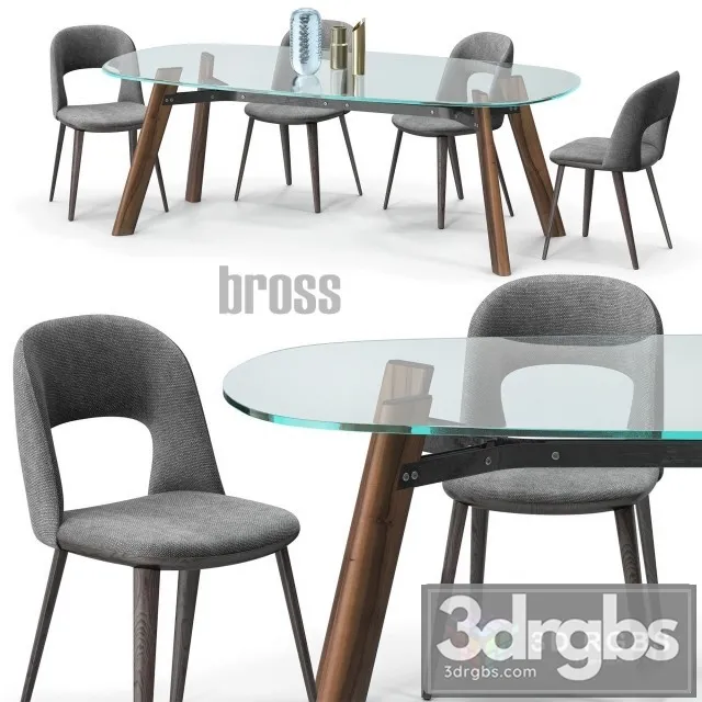 Path Chair Beleos Table Set 3D Model Free