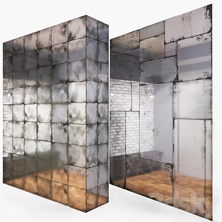 Patinated mirror