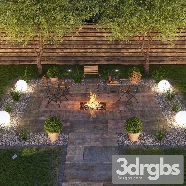 Patio Outdoor 3D Model Free