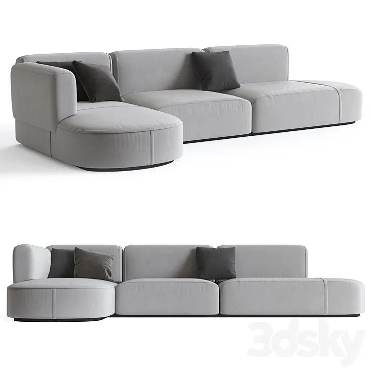 Patricia urquiola bowy sofa 3D Model Free