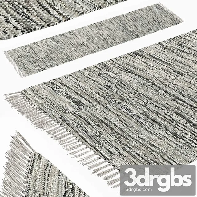 Patterned woven mat - gray 3D Model Free