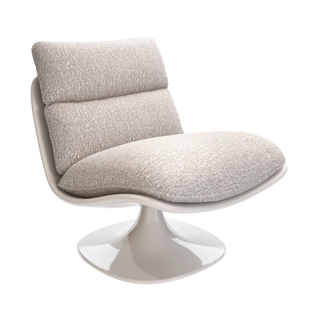 Pattie Lounge Armchair Grey by Minotti