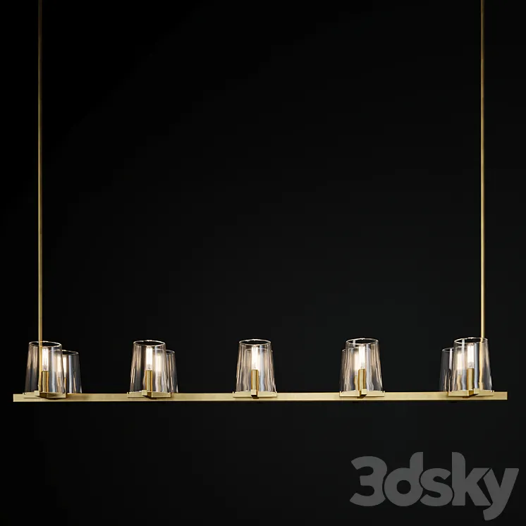 PAUILLAC LINEAR CHANDELIER 3D Model Free