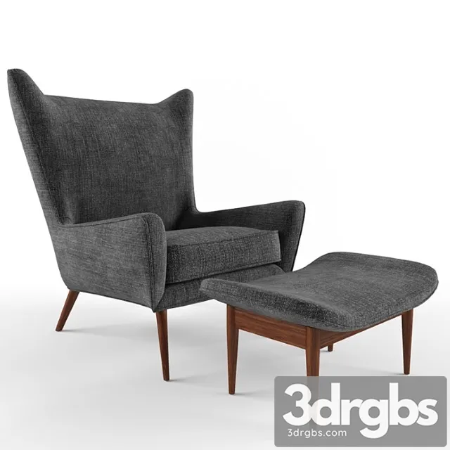 Paul McCobb Wing Chair 3D Model Free