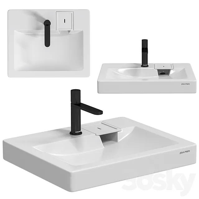 Paulmark Berg washing machine sink & Antoniolupi Indigo faucet 3D Model