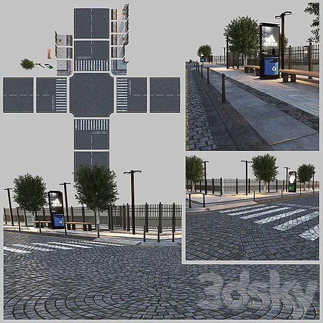 Paving and Sidewalk # 3 3DModel