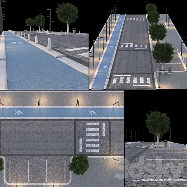 Paving and Sidewalk # 4 3D Model
