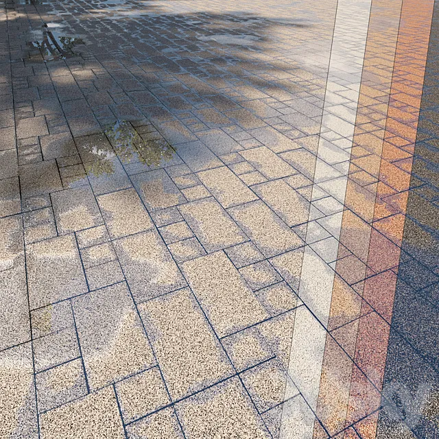 Paving Belpasso tile 00 HR 3D Model