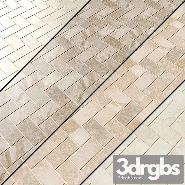 Paving Daltile Archaia 4 Types 3D Model Free