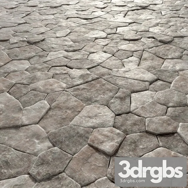 Paving Old Rock Paving Stones 3D Model Free