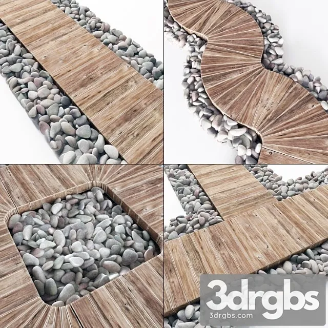 Paving Pebble Lawn Flooring 3D Model Free
