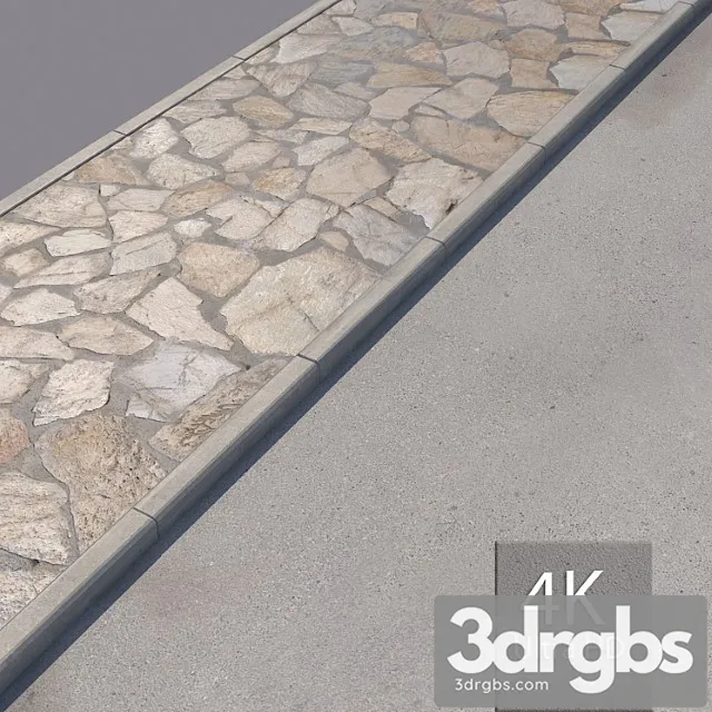 Paving Sidewalk 9 3D Model Free