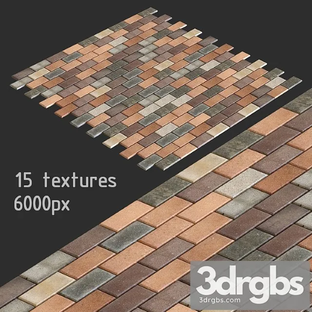 Paving Slabs 15 Textures 3D Model Free