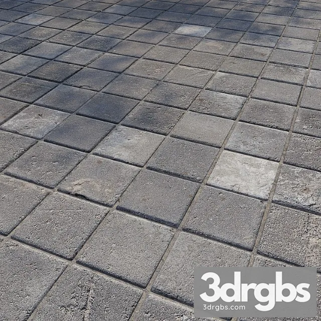 Paving Stones Pavement 7 3D Model Free