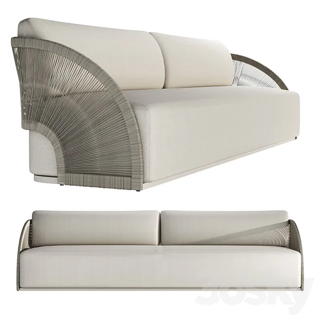 pavona lounge sofa RH 3D Model
