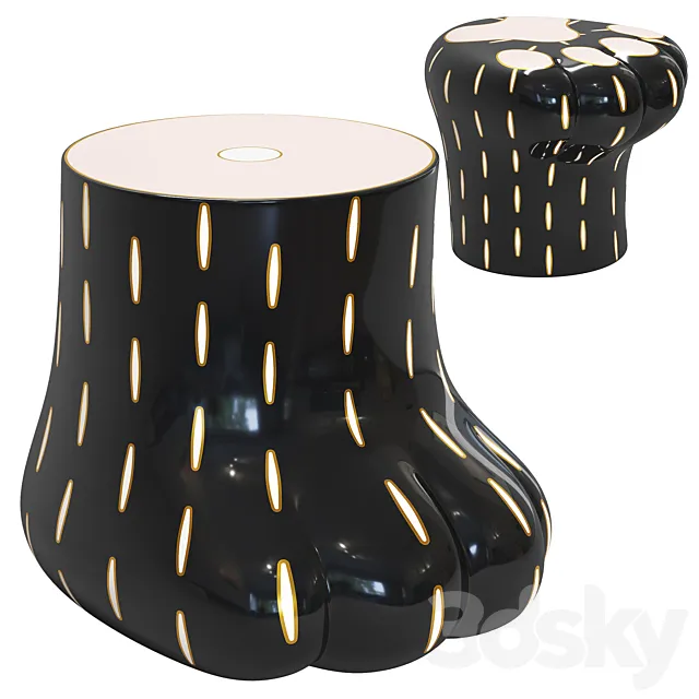 Paw Stool Side Table 3DModel