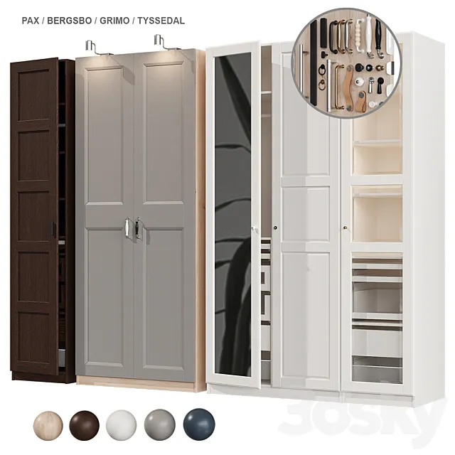 PAX IKEA wardrobe 3DModel