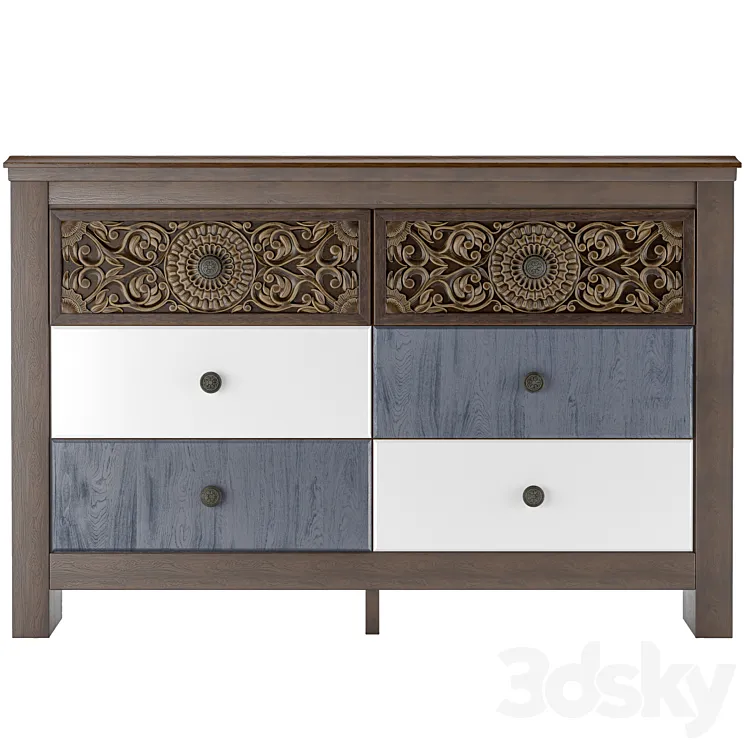 Paxberry Dresser Oka 3D Model Free