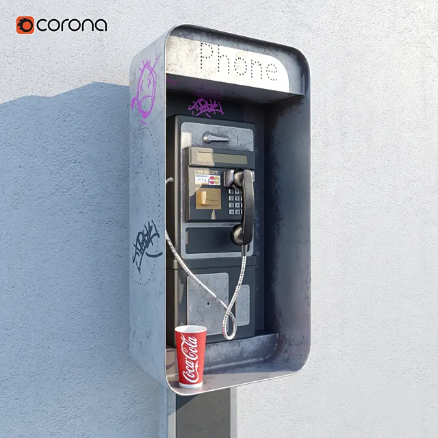Payphone payphone. 3D Model