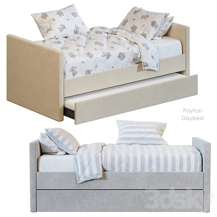 Payton bed West Elm 3D Model Free