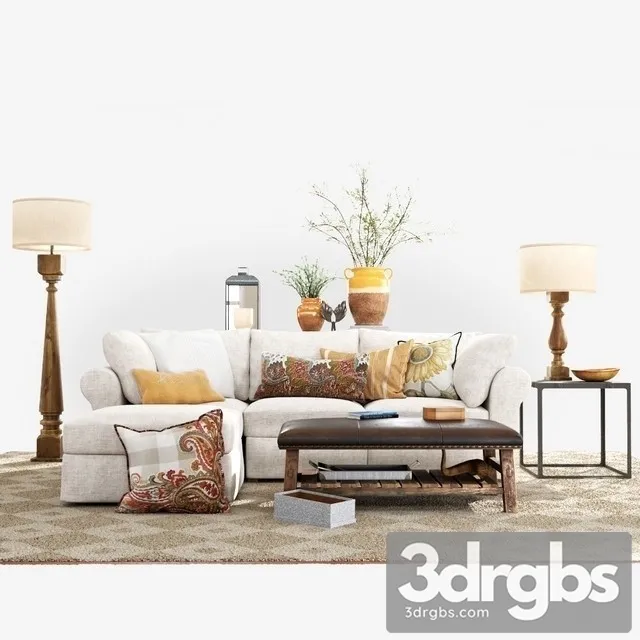 PB Air Collection Sofa Set 3D Model Free