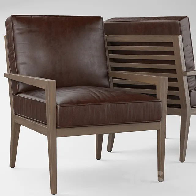 PB Andrew Leather Armchair 3D Model